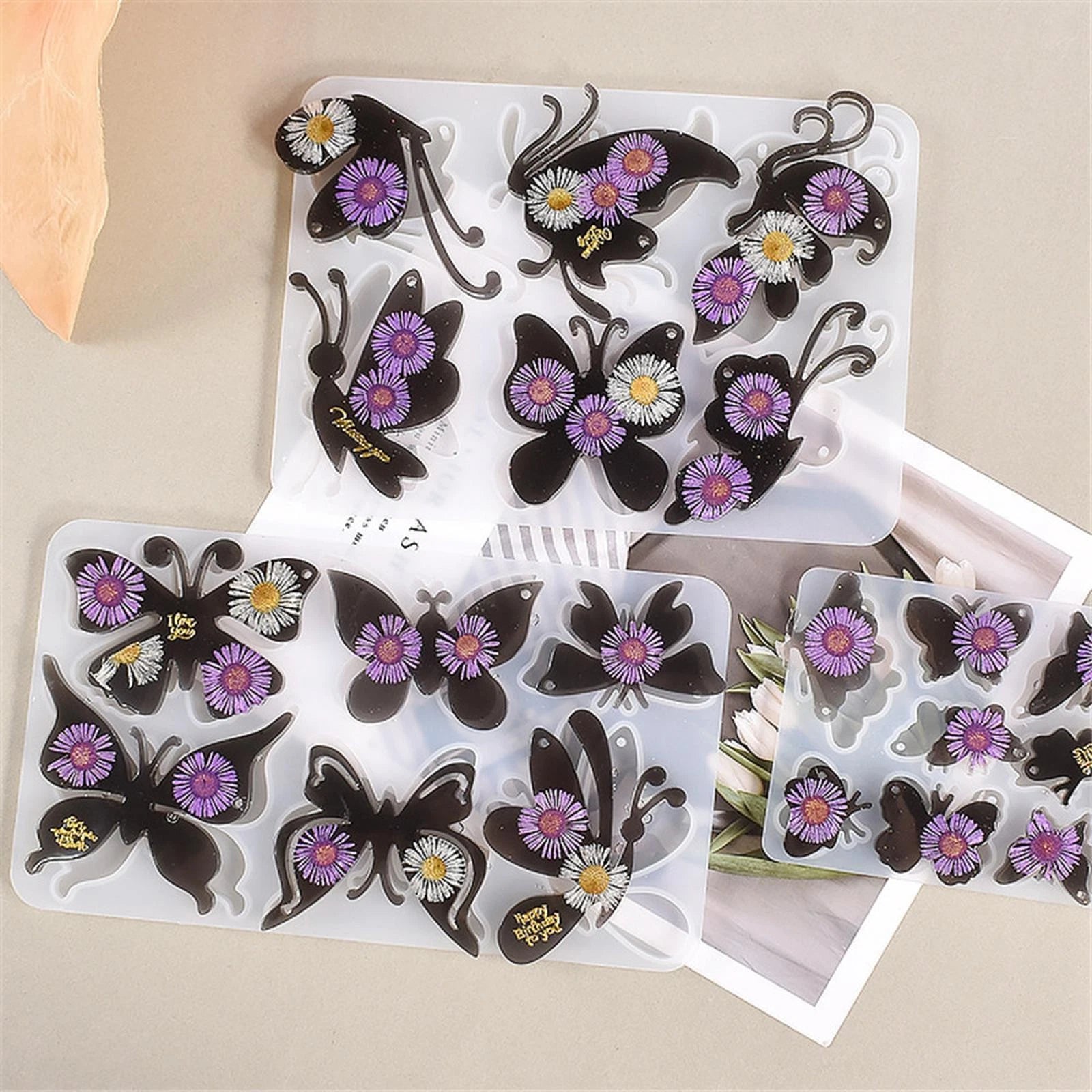 Butterfly Silicone Mold Epoxy Resin Casting Diy Jewellery Craft