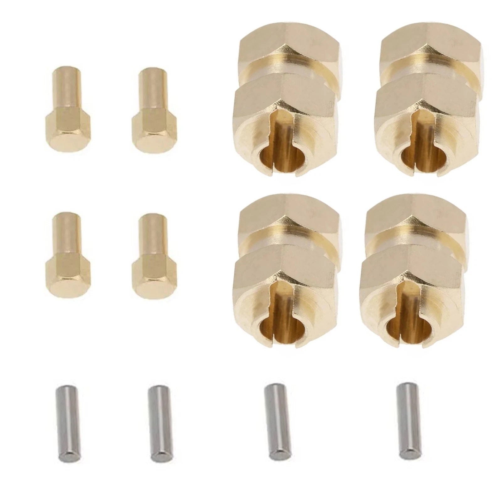 4 Pack Brass Coupler Wheelbase Counterweight For Axial Scx24 90081