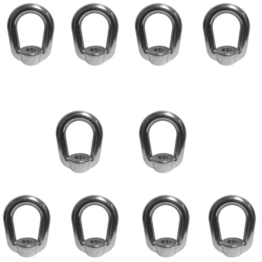 Eye Nut 1/4" Tap Thread Stainless Steel Ss 316 Capacity 460 Lbs