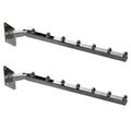 18" Long Chrome 7 Ball Wall Mount Waterfall Square Tube Faceout Hook