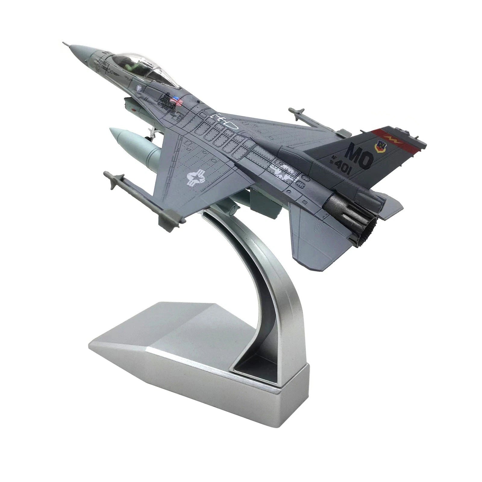 1:100 Us Air Force F-16c Fighter Diecast Metal Aircraft Model