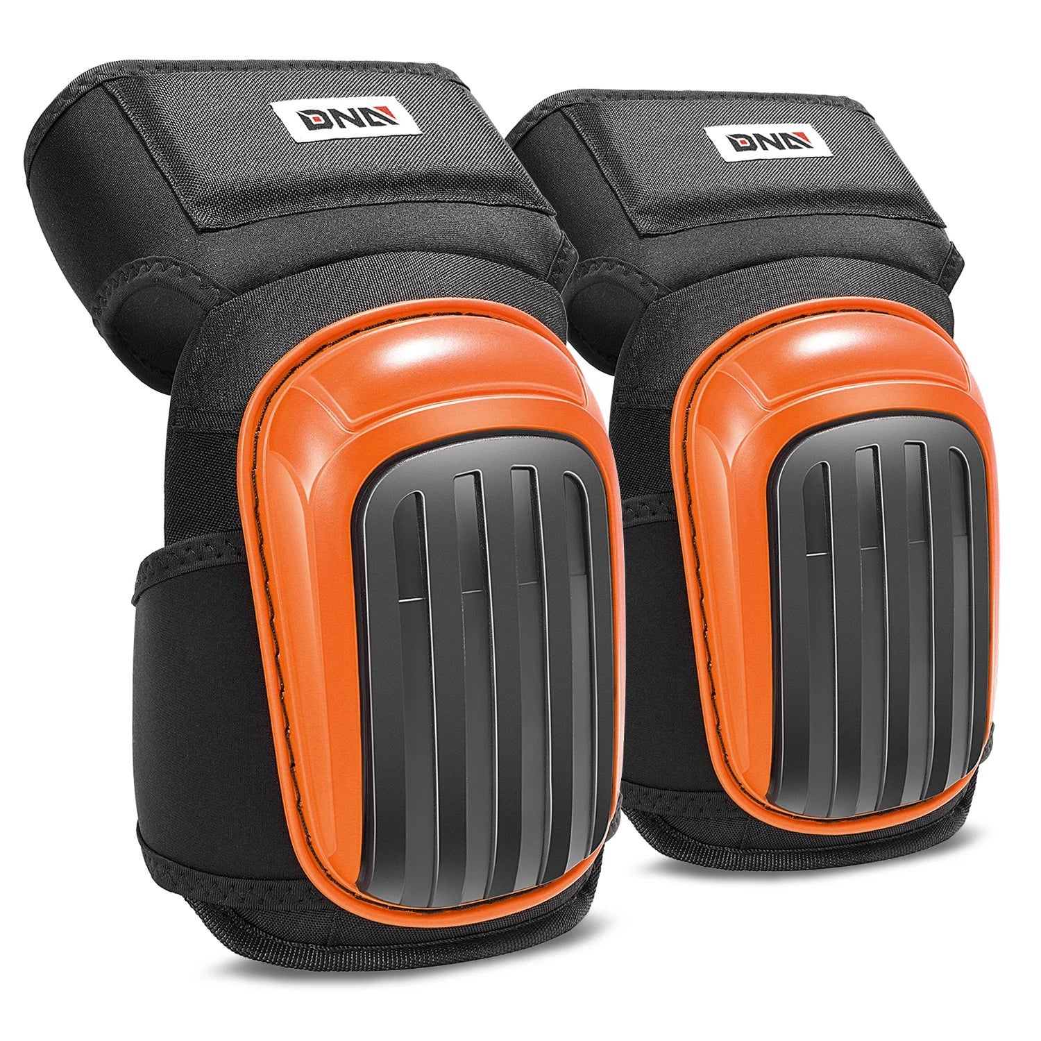 Pair 600d Polyester Mesh Adjustable Fitting Hard Shell Knee Protect