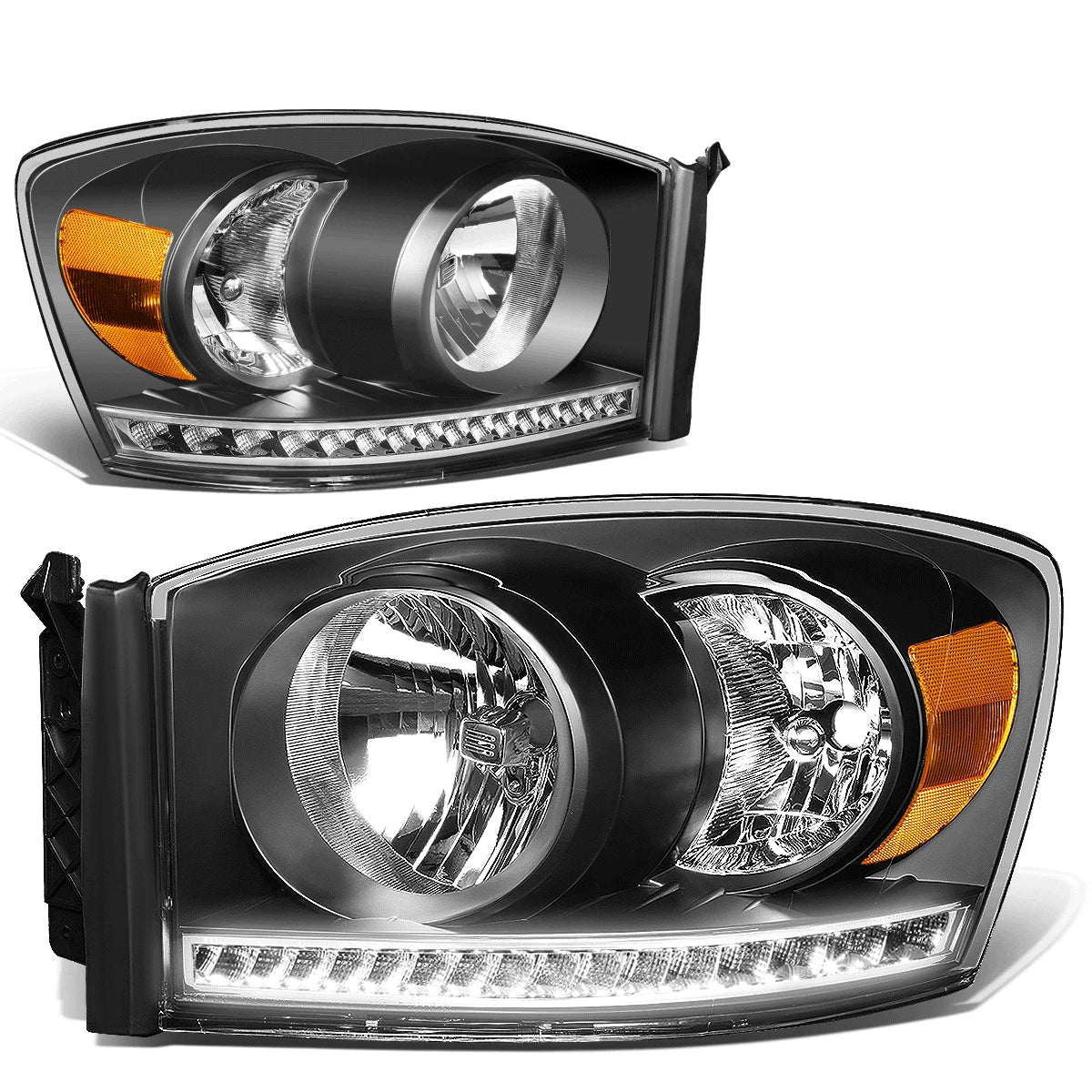 [Led Drl]fit 06-09 Dodge Ram Truck Black Housing | Built Supply Co