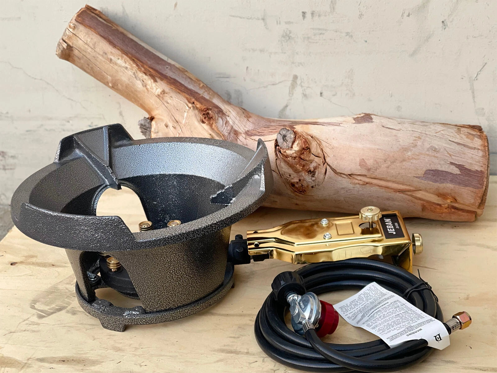 15" Cast Iron 100k Btu 13 Head Lp Jet Burner Propane Wok Fry Cooking