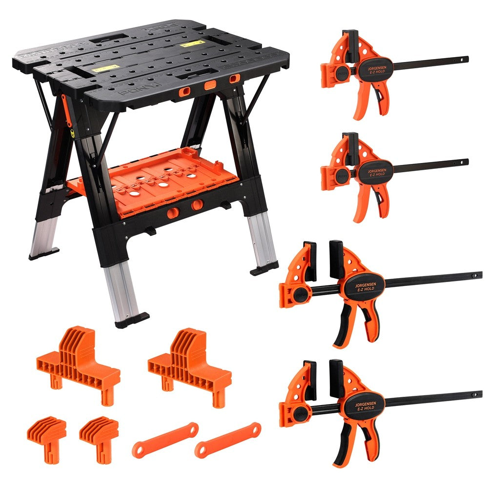 Pony Portable Folding Work Table 2-in-1 Sawhorse & Workbench