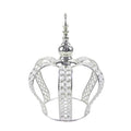 14" Tall Silver Crystal Beaded Metal Crown Cake Topper Birthday Party