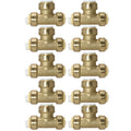 XFITTING 3/4" Push Fit x 3/4" Push Fit PVC Tee - 10 Pack