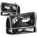 Fit 1999-2004 Ford Super Duty Pair Black Housing | Built Supply Co