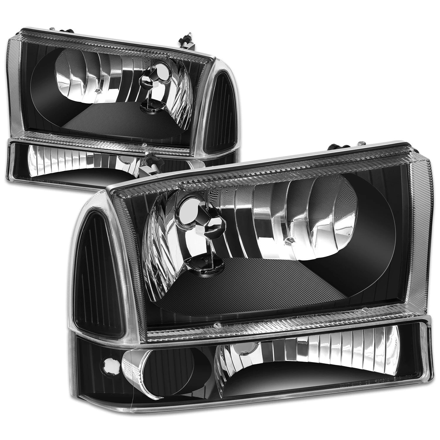 Fit 1999-2004 Ford Super Duty Pair Black Housing | Built Supply Co