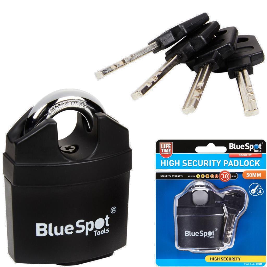 Bluespot High Security Closed Shackle Padlock - Steel Chain by Bluespot