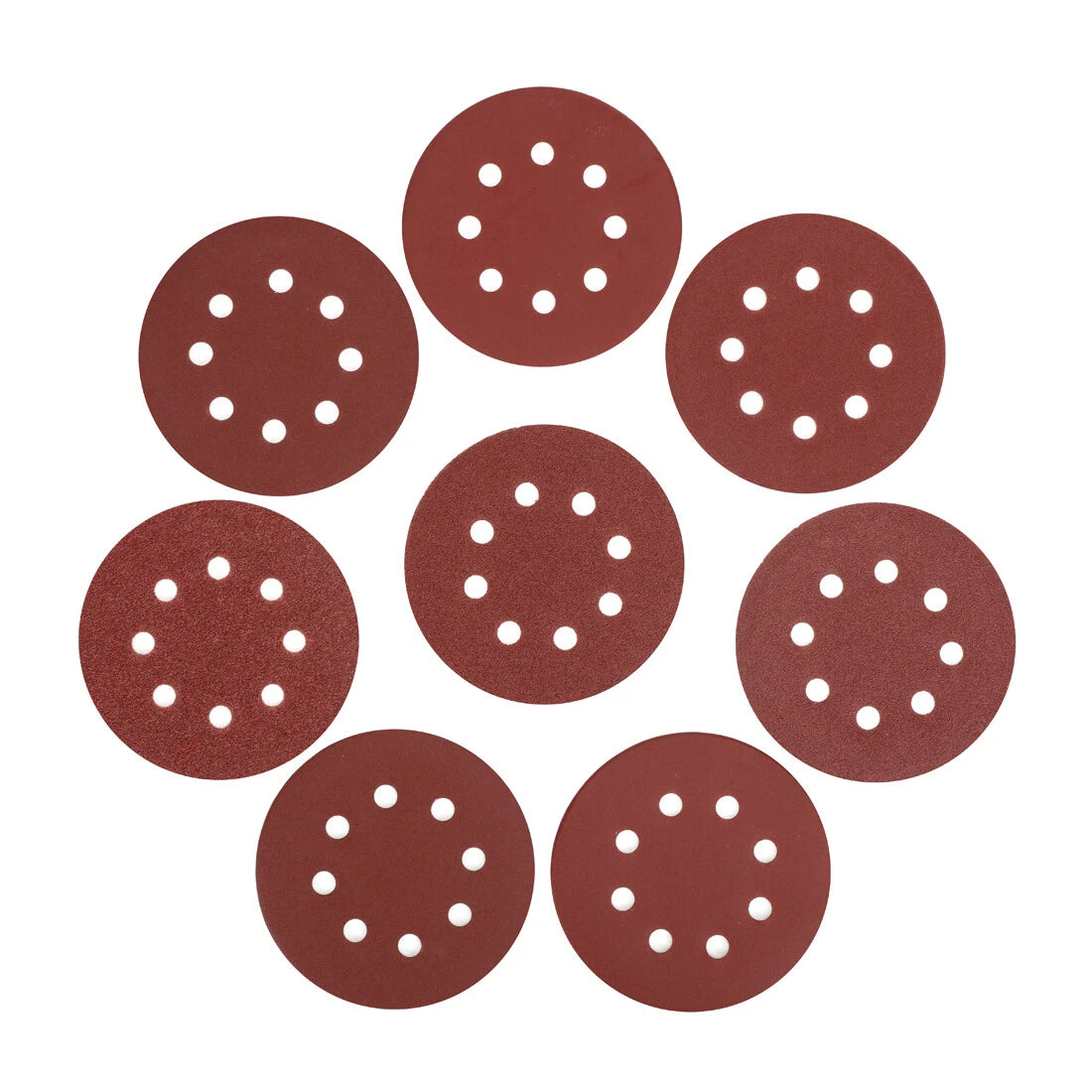 WORKPRO 80PC Sanding Disc Sandpaper 60-400Grits 5" 8-Hole Hook Loop Sanding Disc