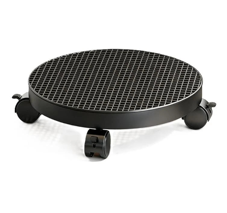 Modern Iron Plant Stand With Mobility Wheels For Indoor Outdoor Home