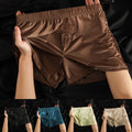 Loose Ice Silk Boxers For Men Satin-like Glossy Soft Sleep Shorts