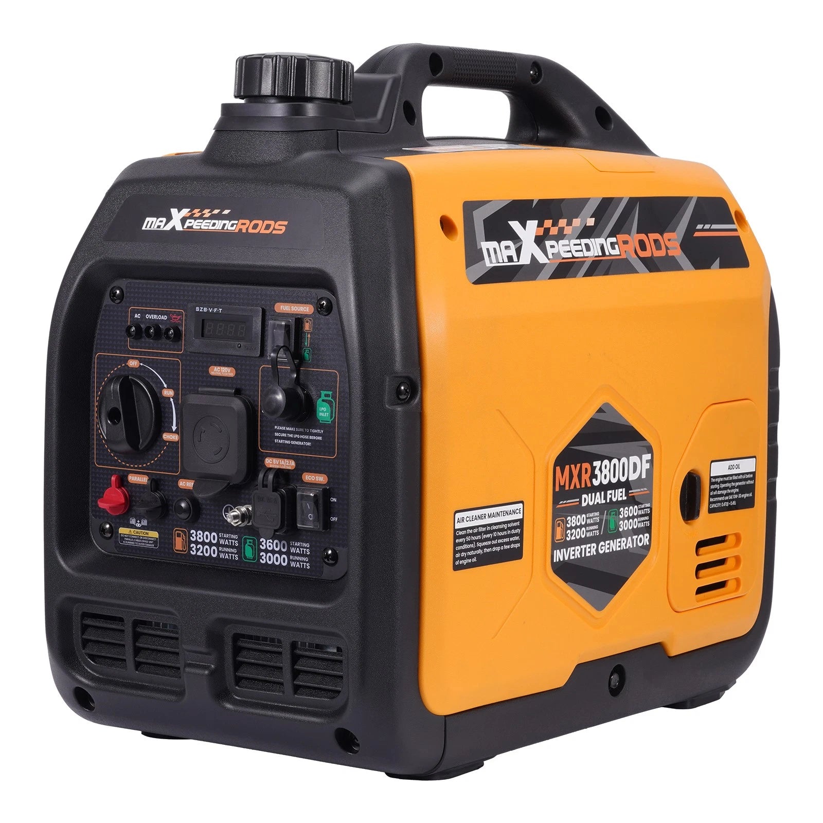3.8KW ECO Mode Dual Fuel Inverter Generator Fuel Efficient for Night Parties