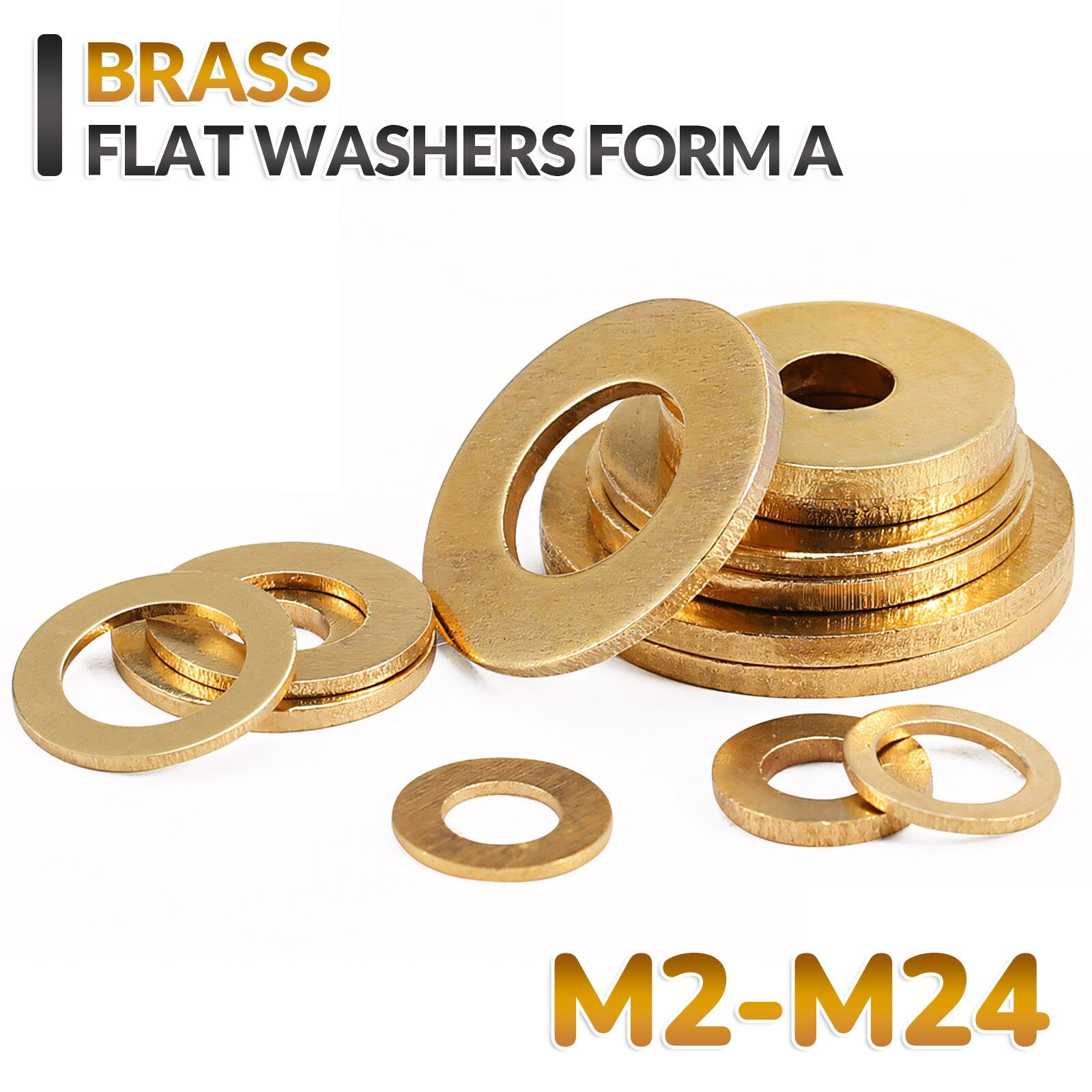 Flat Washers Form A - Brass Various Sizes