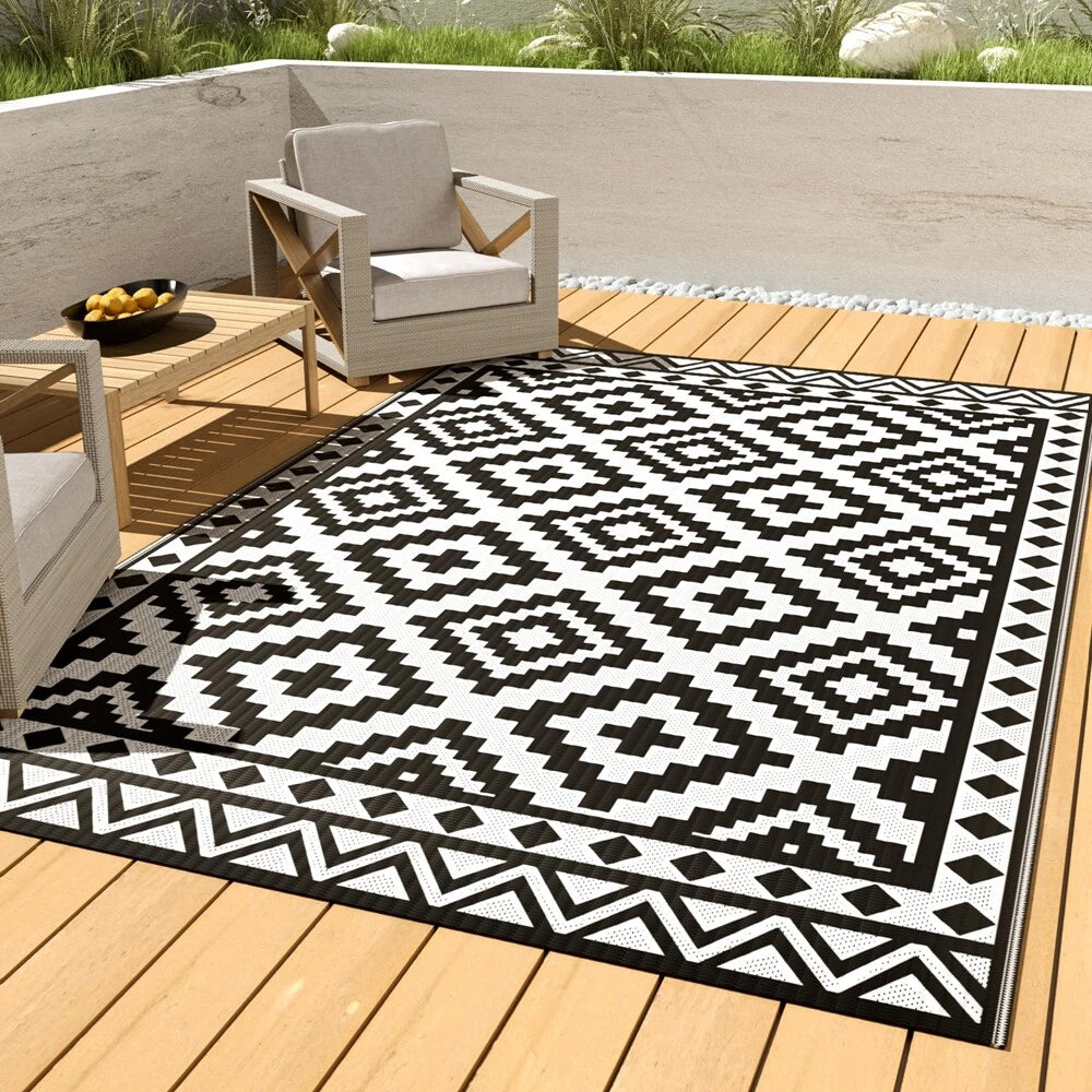 Haushof 5"x8" Outdoors Rug Waterproof Thickened Outdoor Plastic Patio
