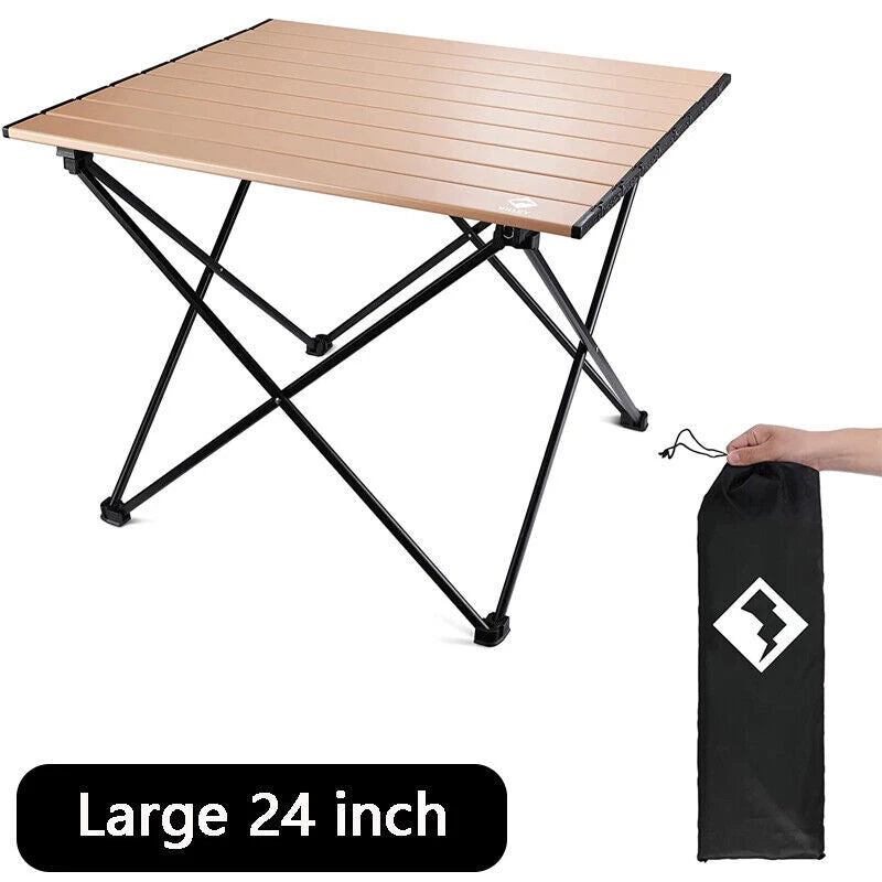 Villey 24" Folding Beach Table Portable Camping Table Ultralight