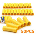 Yellow Copper Pvc Wire Butt Connectors Fully Insulated Connectors