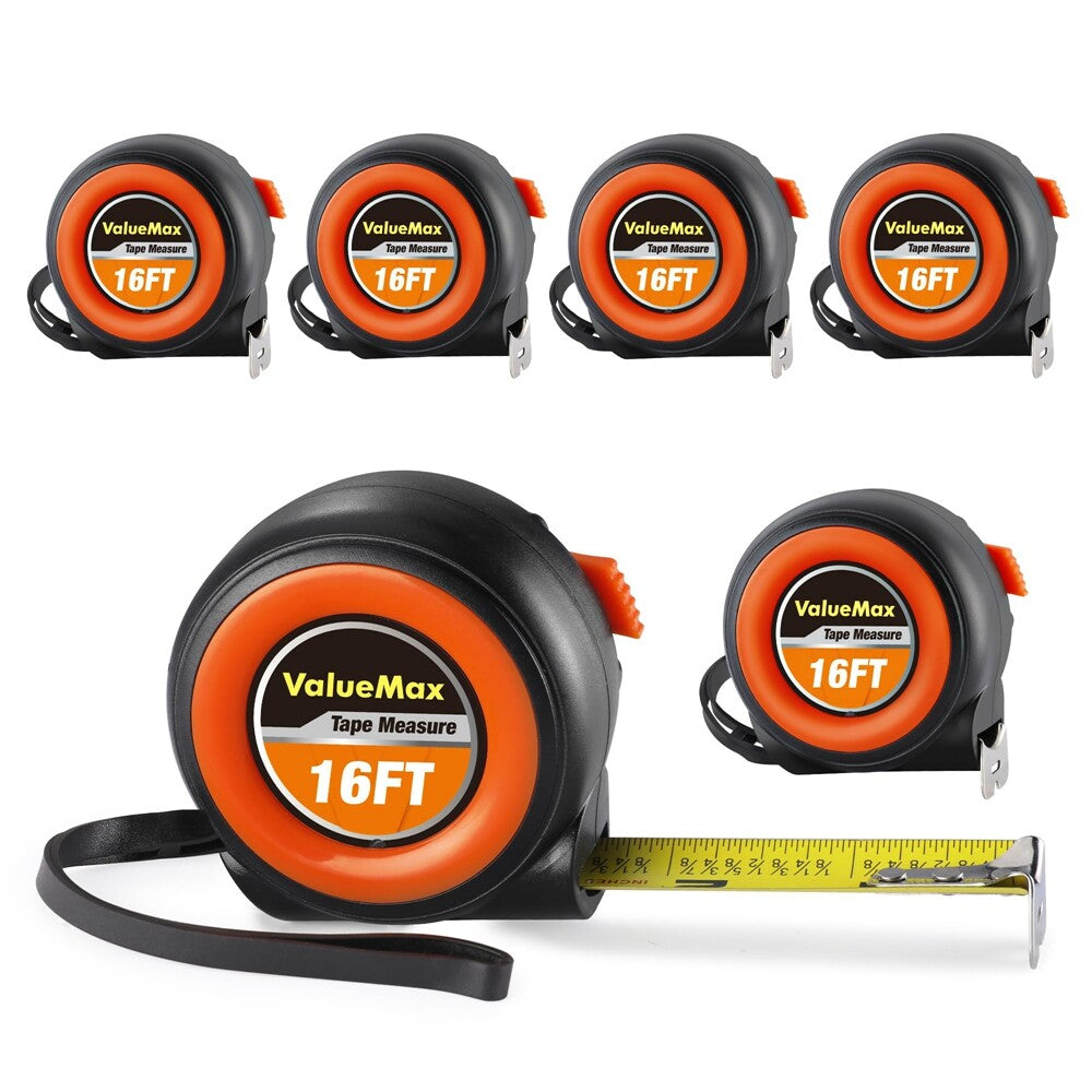 ValueMax 6PC Tape Measure 16FT Retractable by ValueMax