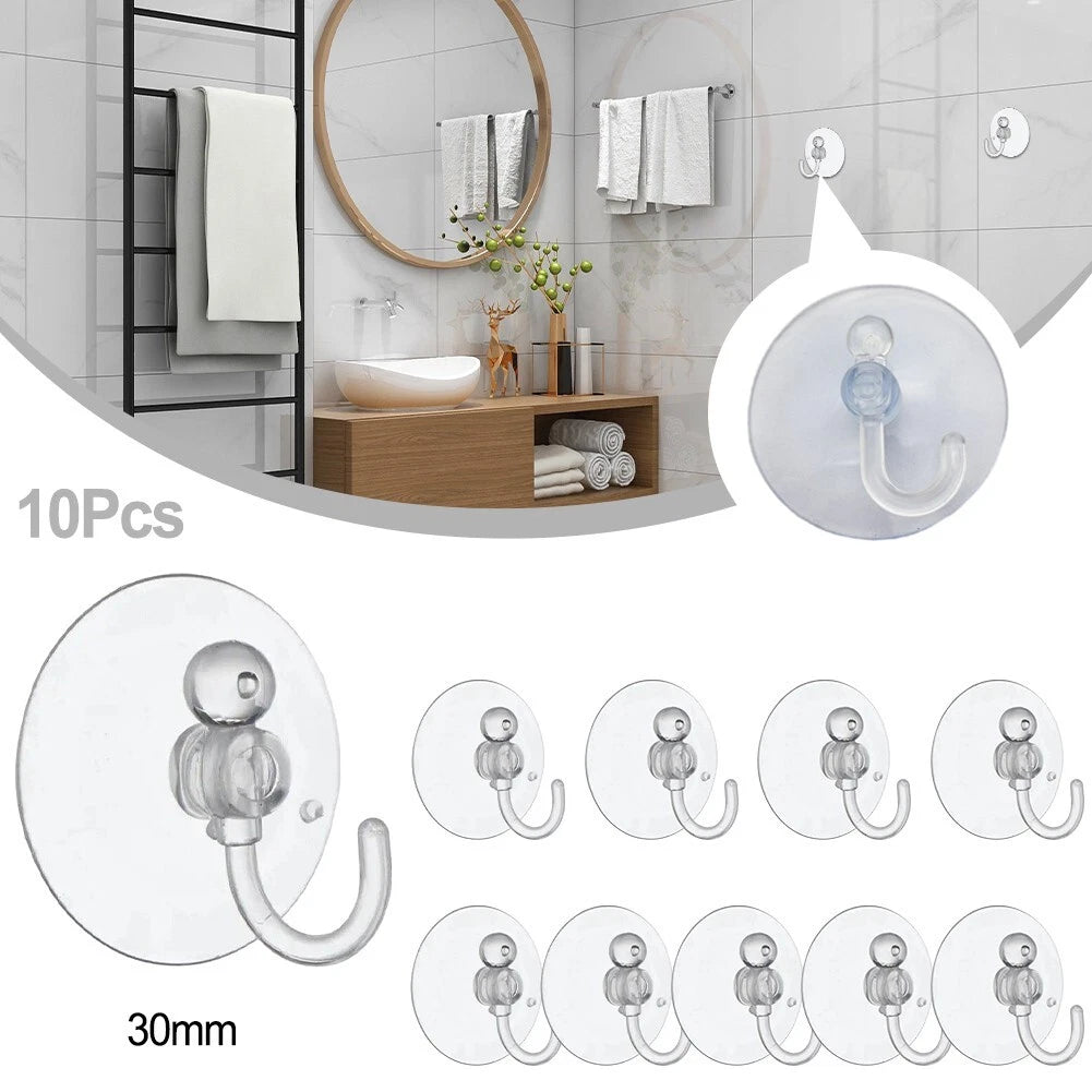 Clear Pvc Suction Cup With Strong Hook Reusable For Home Organization