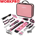 WORKPRO 100PIECE Pink Hand Tool Set w/Carrying Pouch Household Tool Kit for Home
