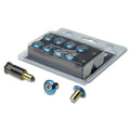 Nrg Aluminum Engine Bay Fender/bumper Washer+bolt Rivet Kit Metal Blue