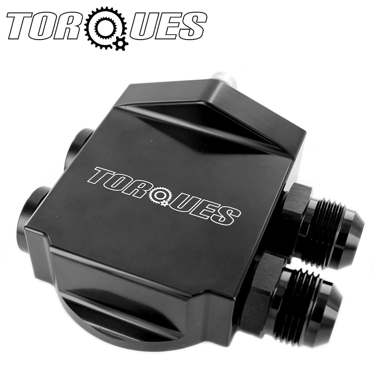 Torques Remote Billet Aluminium Oil Filter Housing- BLACK (AN-12