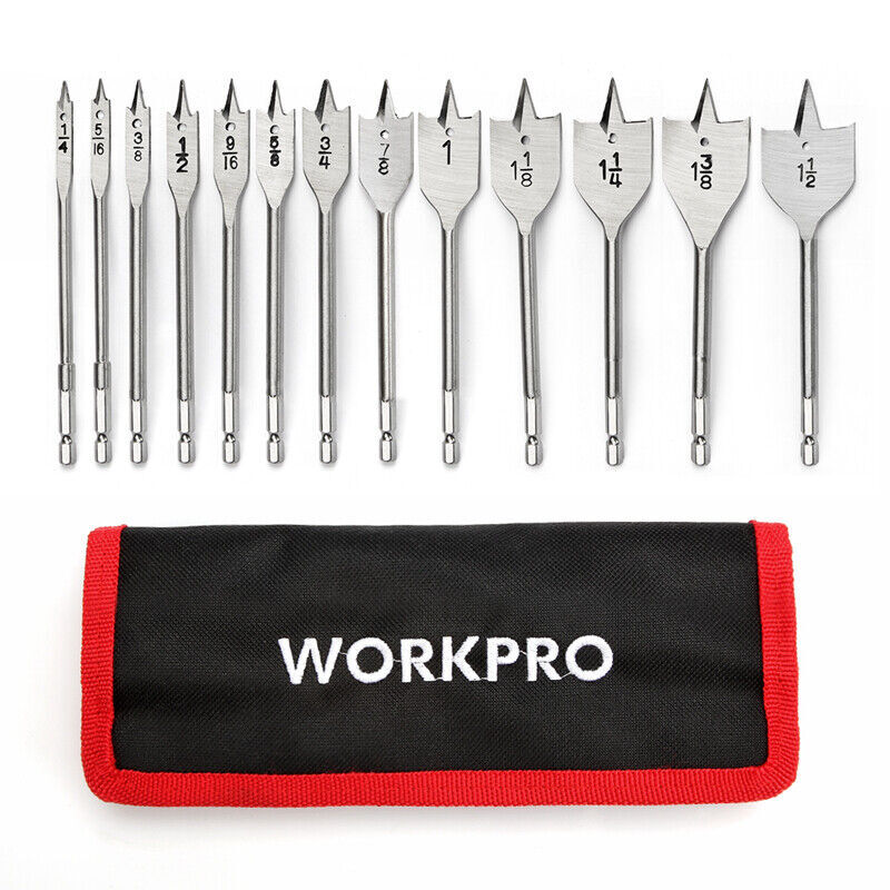 WORKPRO 13-Piece Spade Drill Bit Set by WORKPRO