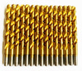 15 DISSTON TITANIUM 29/64" HIGH SPEED STEEL DRILL BITS SPLIT POINT METAL GOLDOpe