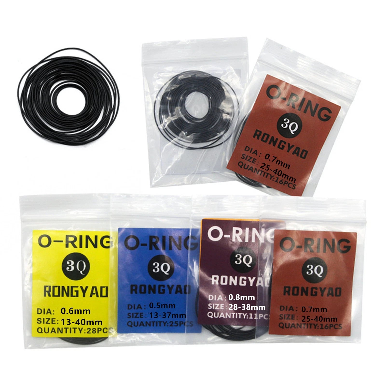 0.5/0.6/0.7/0.<wbr/>8mm Watch O-ring Waterproof Rubber Cover Gaskets