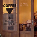 Static Cling Coffee Cup Wall Sticker Black For Kitchen Coffee Nook