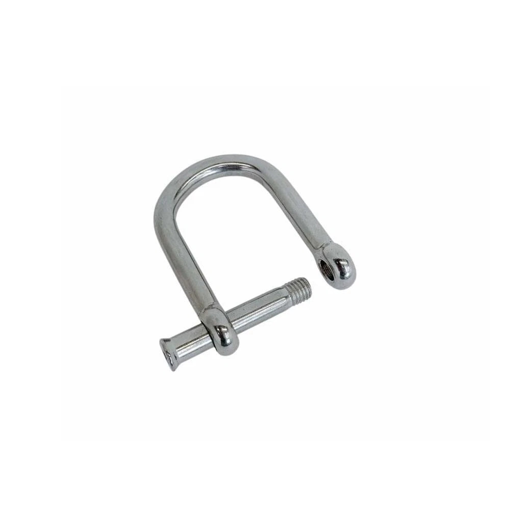 Screw Pin Wide D Shackle 15/32", No Snag Pin 2,850 Lbs Wll Stainless