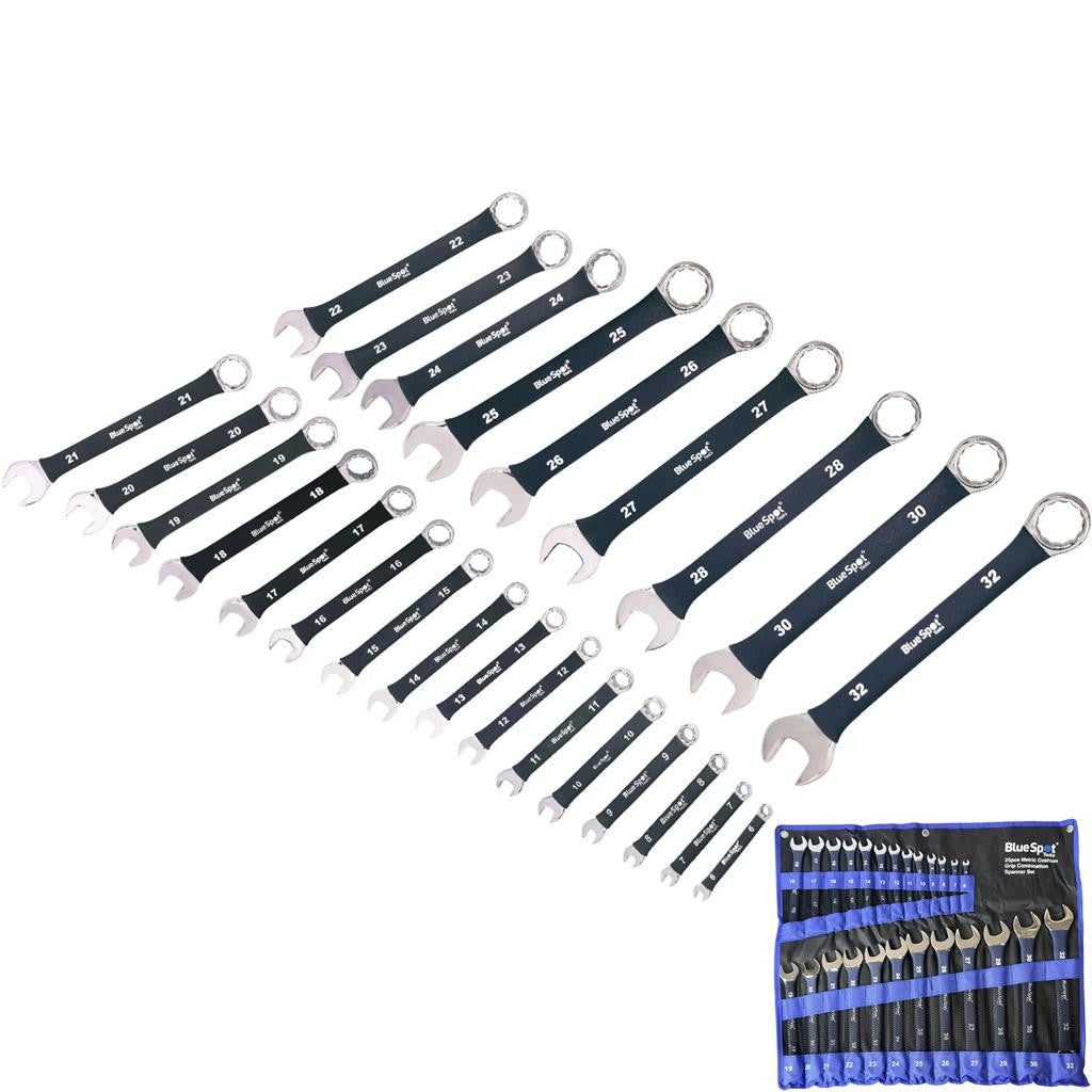 BlueSpot 25pc Combination Spanner Set - Soft Grip Metric 6-32mm by BlueSpot