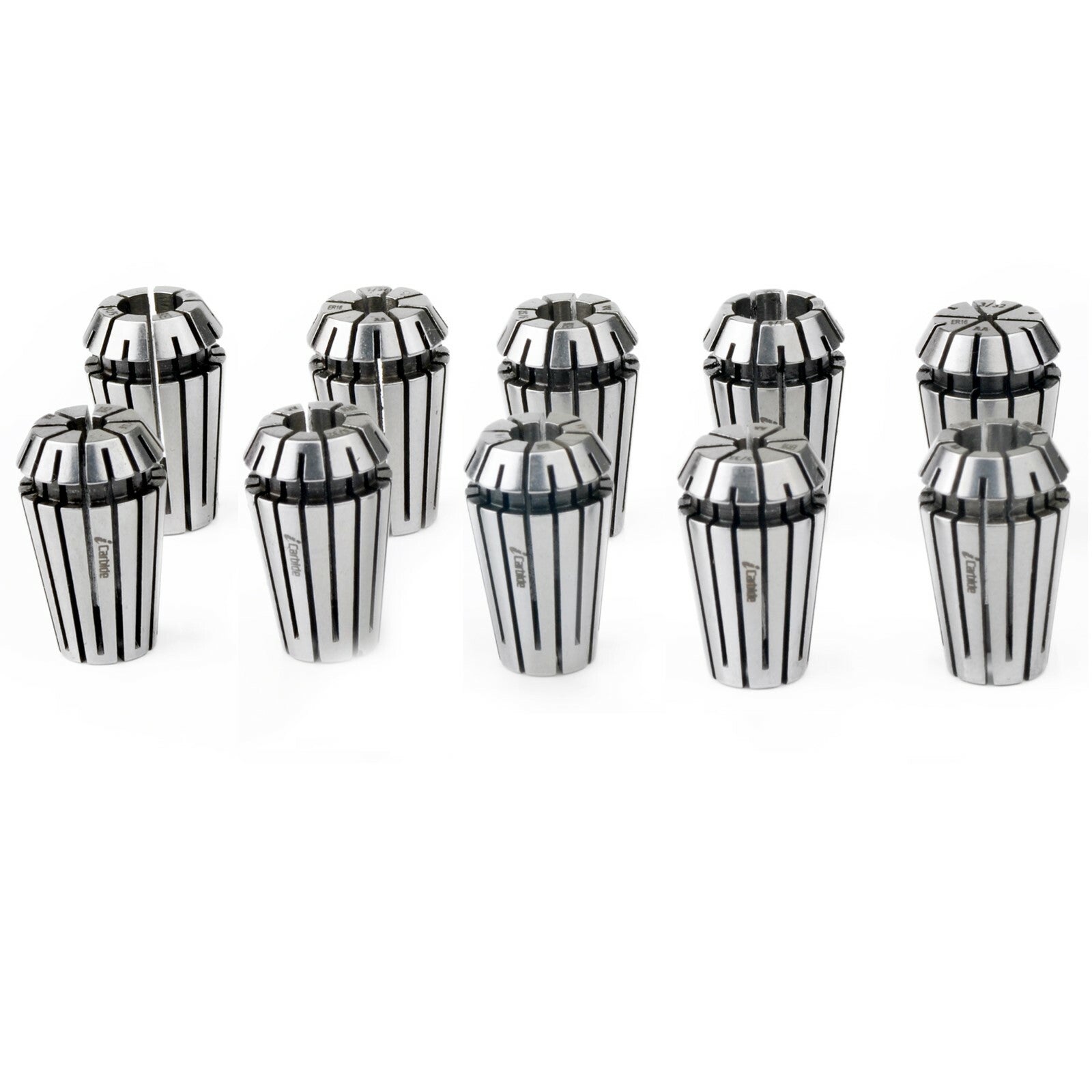 Precision ER16 Collet Set 3/32 To 3/8" 10pcs Tir0.0004"/10μM CNC