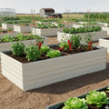 Outdoor Galvanized Raised Garden Bed 7.5x4x2ft Rust-resistant Planter
