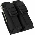 Black Magazine Mag Flap Buckle Molle Tactical Pals Double Flash Bang