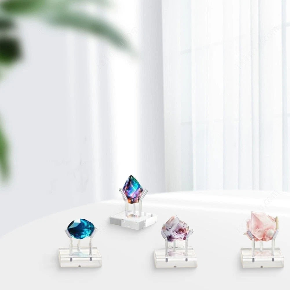 4 Pack For Acrylic Display Stands With 3 Pegs For Displaying Small
