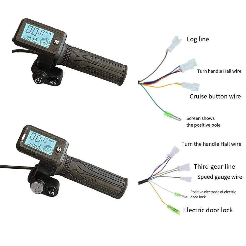 Electric Vehicle Throttle Grip 22mm Application 3 Speed Gear Switching