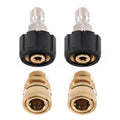 4 Pack Pressure Washer Adapter Set M22-14mm To 3/8'' Quick Connect