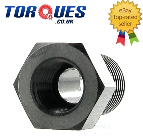 3/8" NPT Male to 1/4" NPT Female Straight Adapter- Black