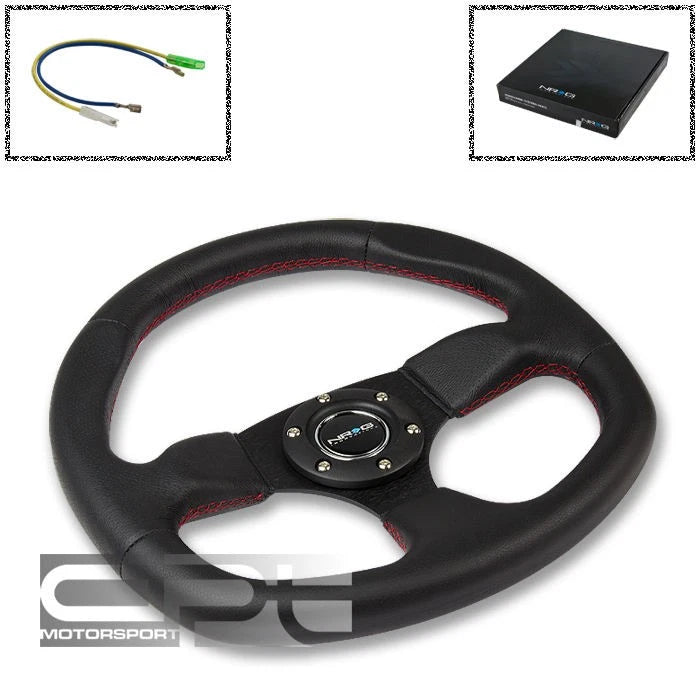 Nrg 320mm 6-hole Oval Racing Steering Wheel Black | Built Supply Co