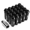 J2 7075 Forged Aluminum M12x1.25 7cm Open-end Lug Nut Set W/ Adapter