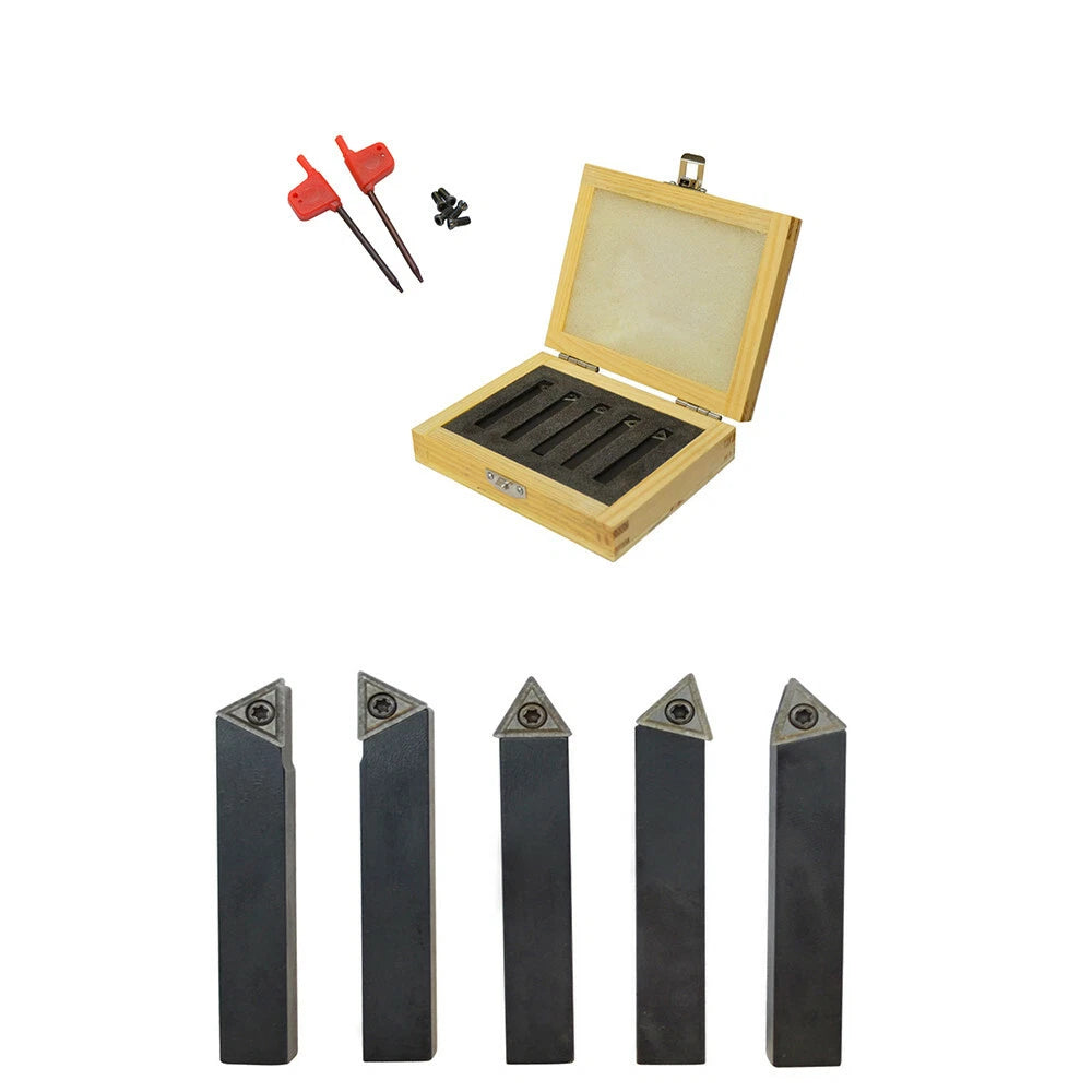 5/16" Indexable Carbide Insert Turning Tool Bit C6 Chipbreaker Lathe