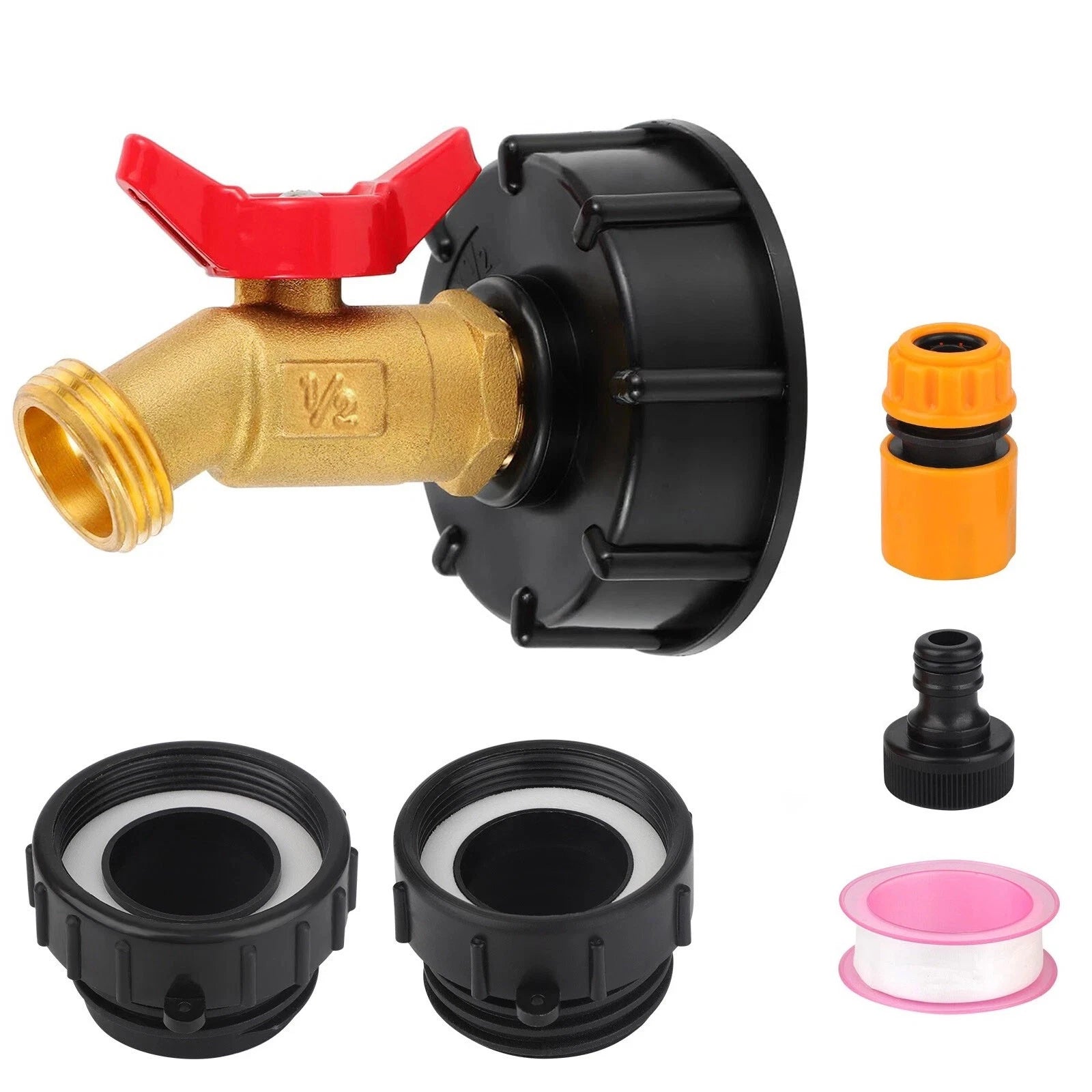 Professional Brass Ibc Tote Adapter Valve Kit 3 Sizes For 275-330