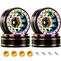 1.1" Brass Beadlock Wheel Hub Rims For Axial Scx24 1/24 Rc Crawler Car