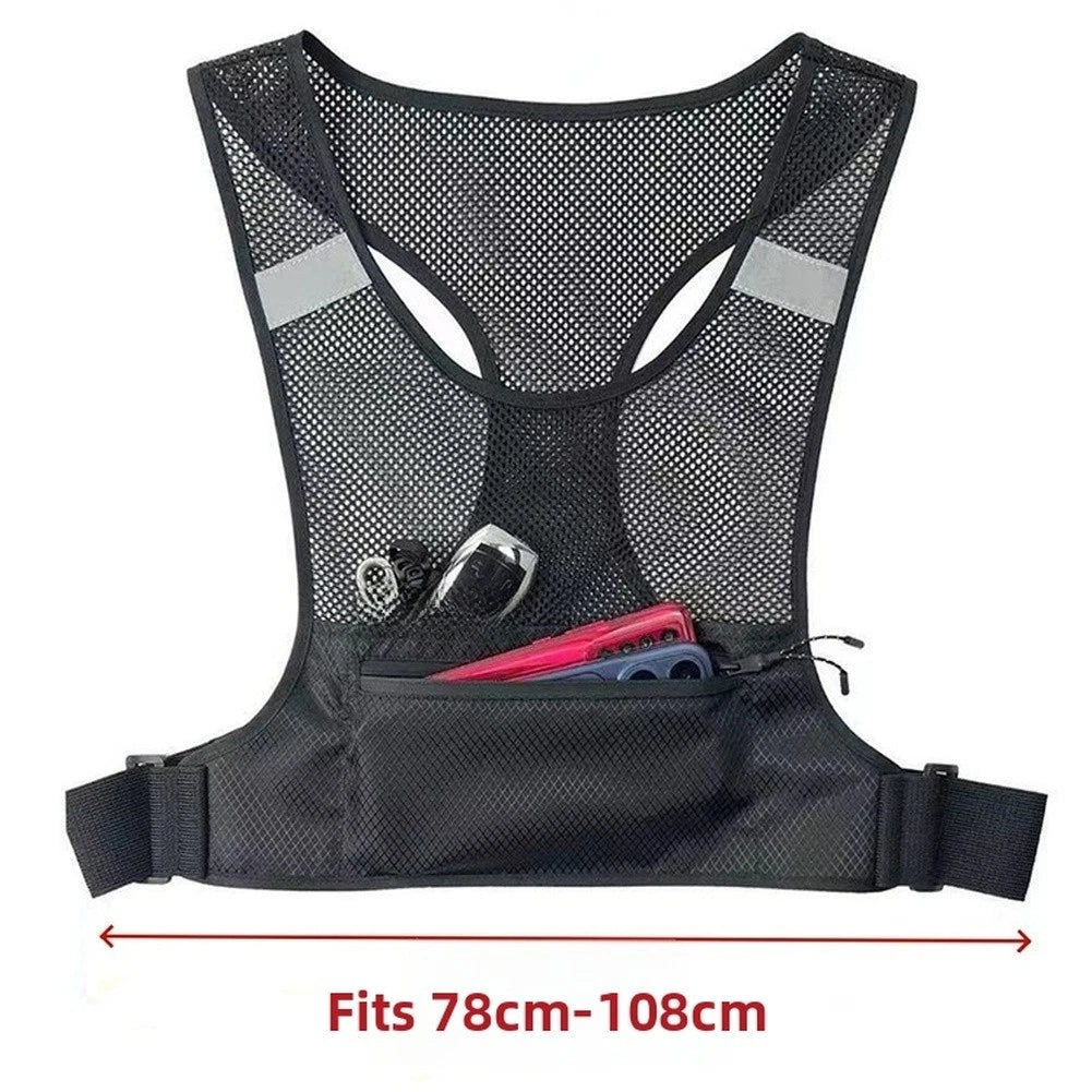 Running Vest Waist Bag With Front Large Pocket Breathable Mesh