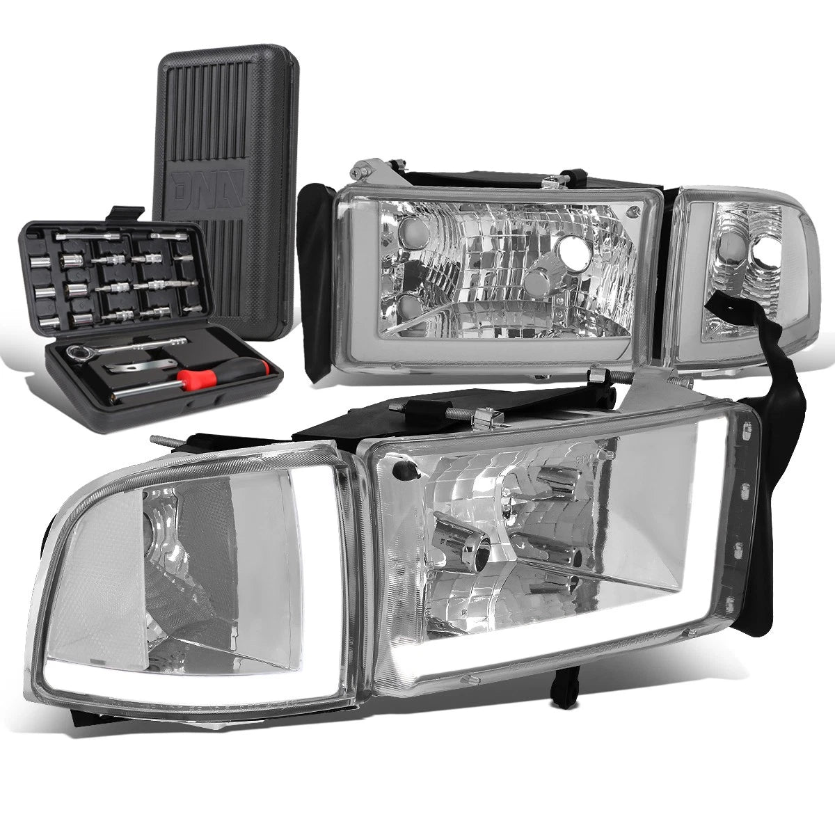 For 1994-2002 Dodge Ram Truck Led Drl Smoked Clear | Built Supply Co