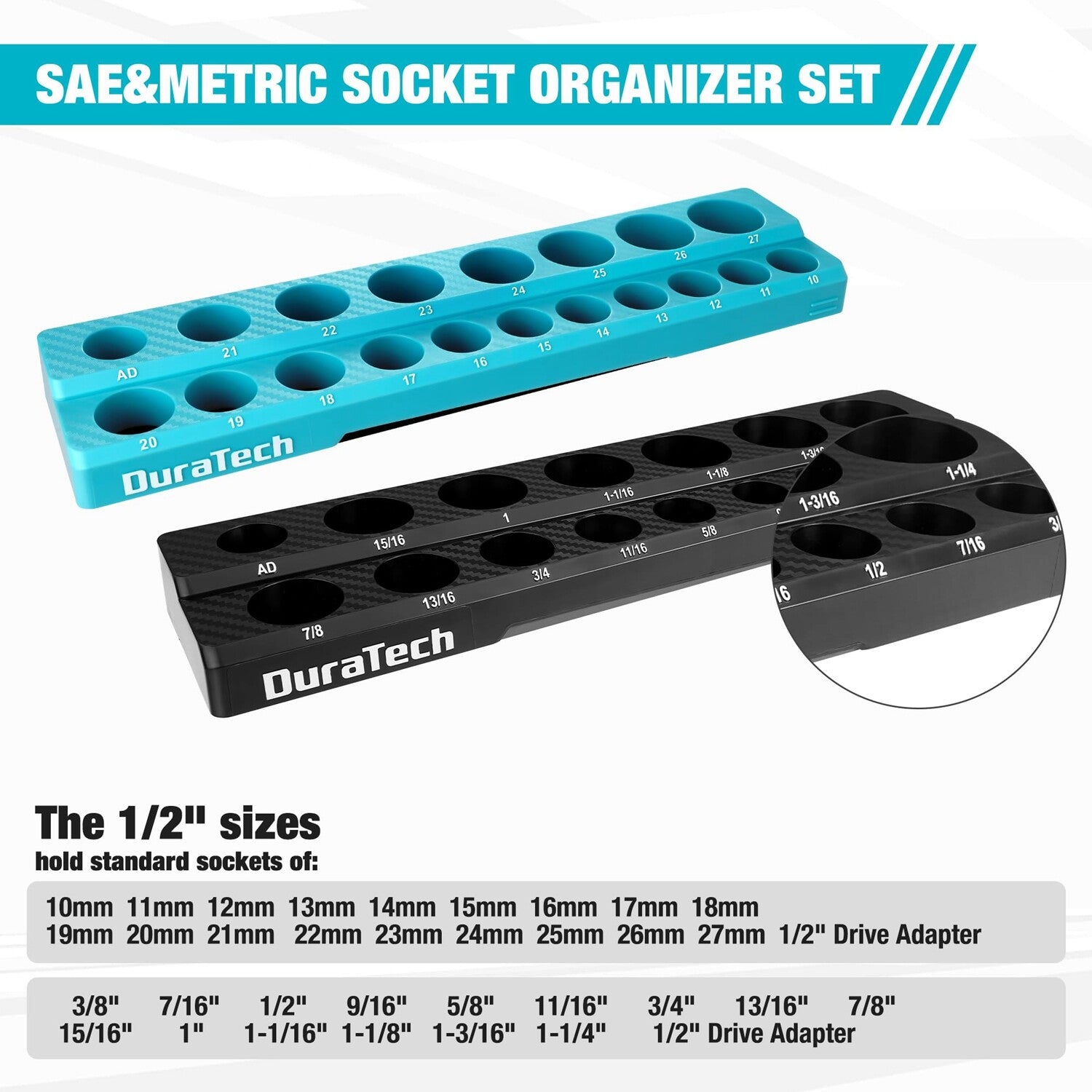 DURATECH Magnetic Socket Organizer Set by DURATECH