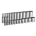 Capri Tools 3/8 In. Drive 12-point Socket Set, 1/4 To 7/8 In., Sae,