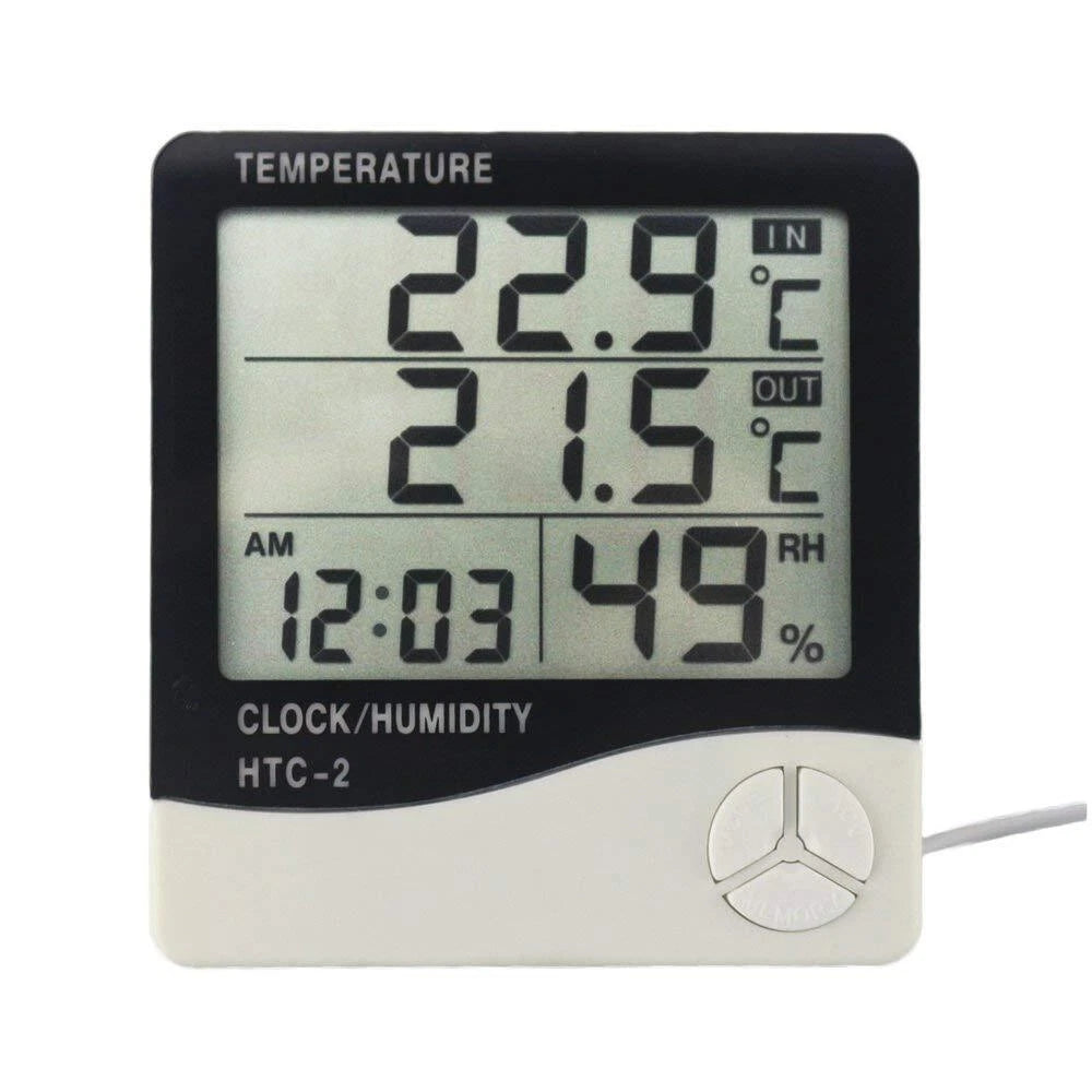 Htc-2 Digital Lcd Hygrometer Indoor Thermometer Humidity Gauge Meter